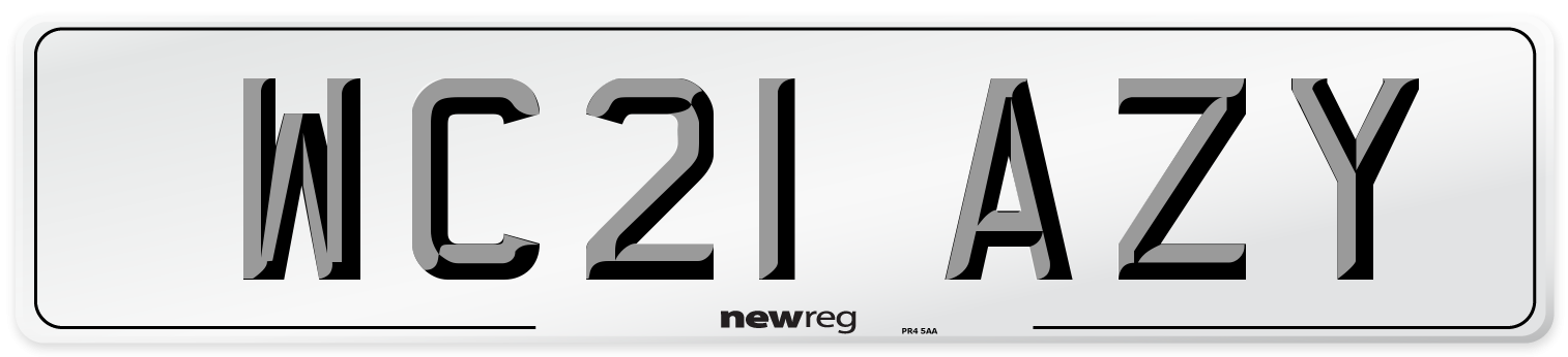 WC21 AZY Number Plate from New Reg